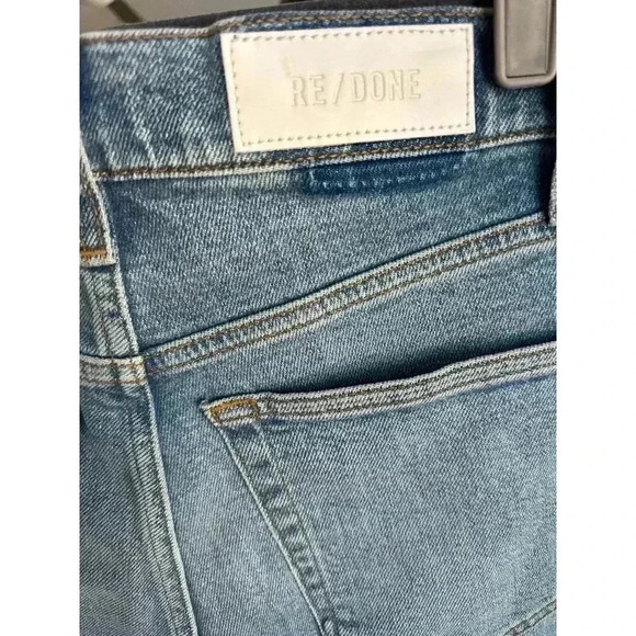 Re/Done Originals 90s High Rise Ankle Crop Jeans True Blue - Picture 6 of 8